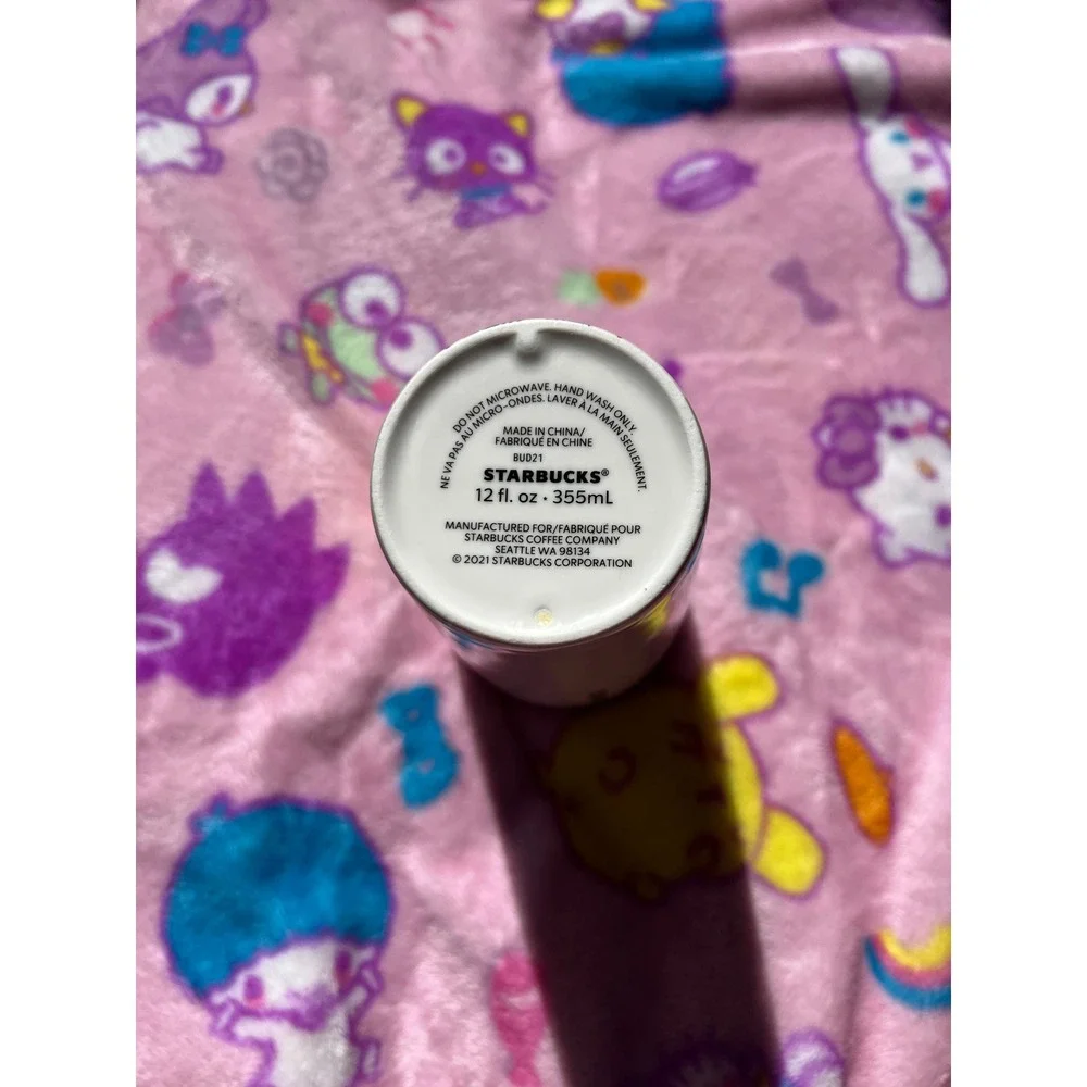 Starbucks Pink Los Angeles Girl Sunglasses Ceramic 12oz Travel Coffee Tumbler